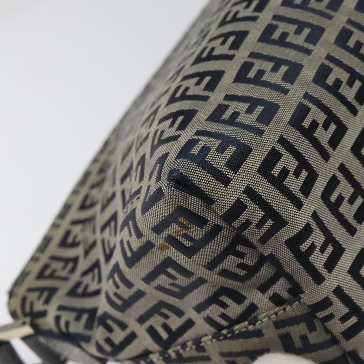 Fendi Zucchino Navy Canvas Shoulder Bag (Pre-Owned) Size ONE SIZE - 12 Thumbnail