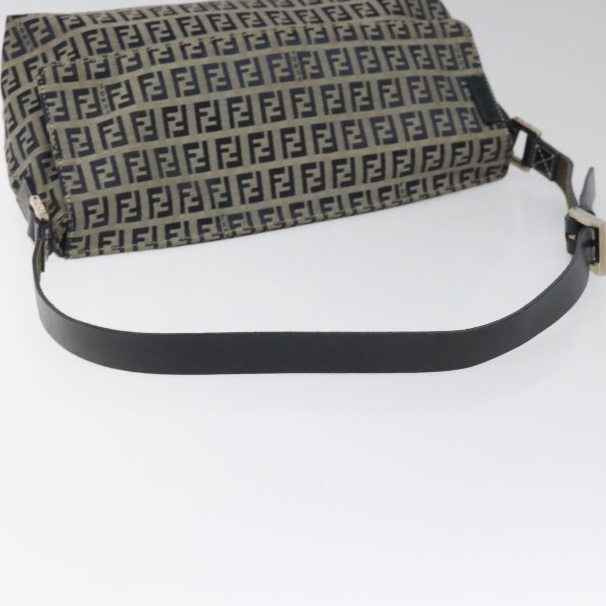 Fendi Zucchino Navy Canvas Shoulder Bag (Pre-Owned) Size ONE SIZE - 6 Thumbnail