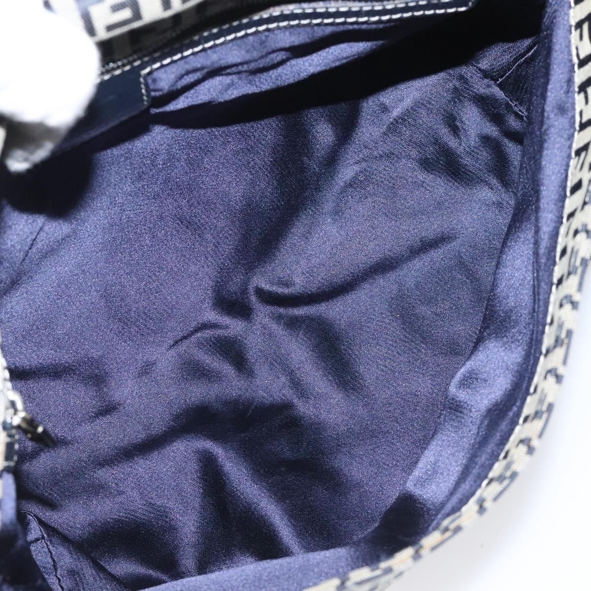 Fendi Zucchino Navy Canvas Shoulder Bag (Pre-Owned) Size ONE SIZE - 17 Thumbnail