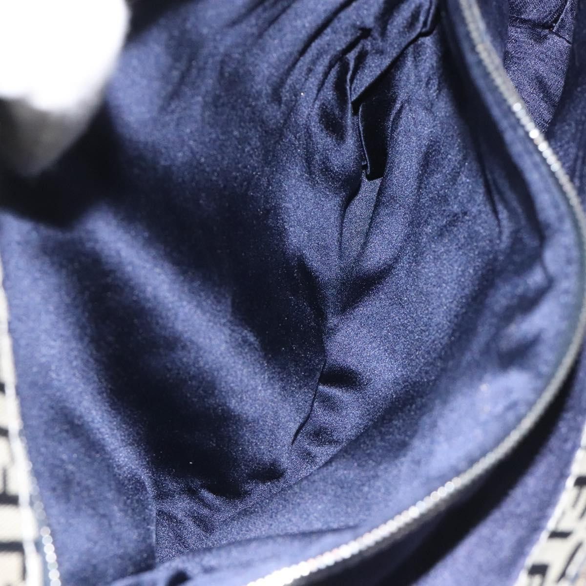 Fendi Zucchino Navy Canvas Shoulder Bag (Pre-Owned) Size ONE SIZE - 20 Thumbnail