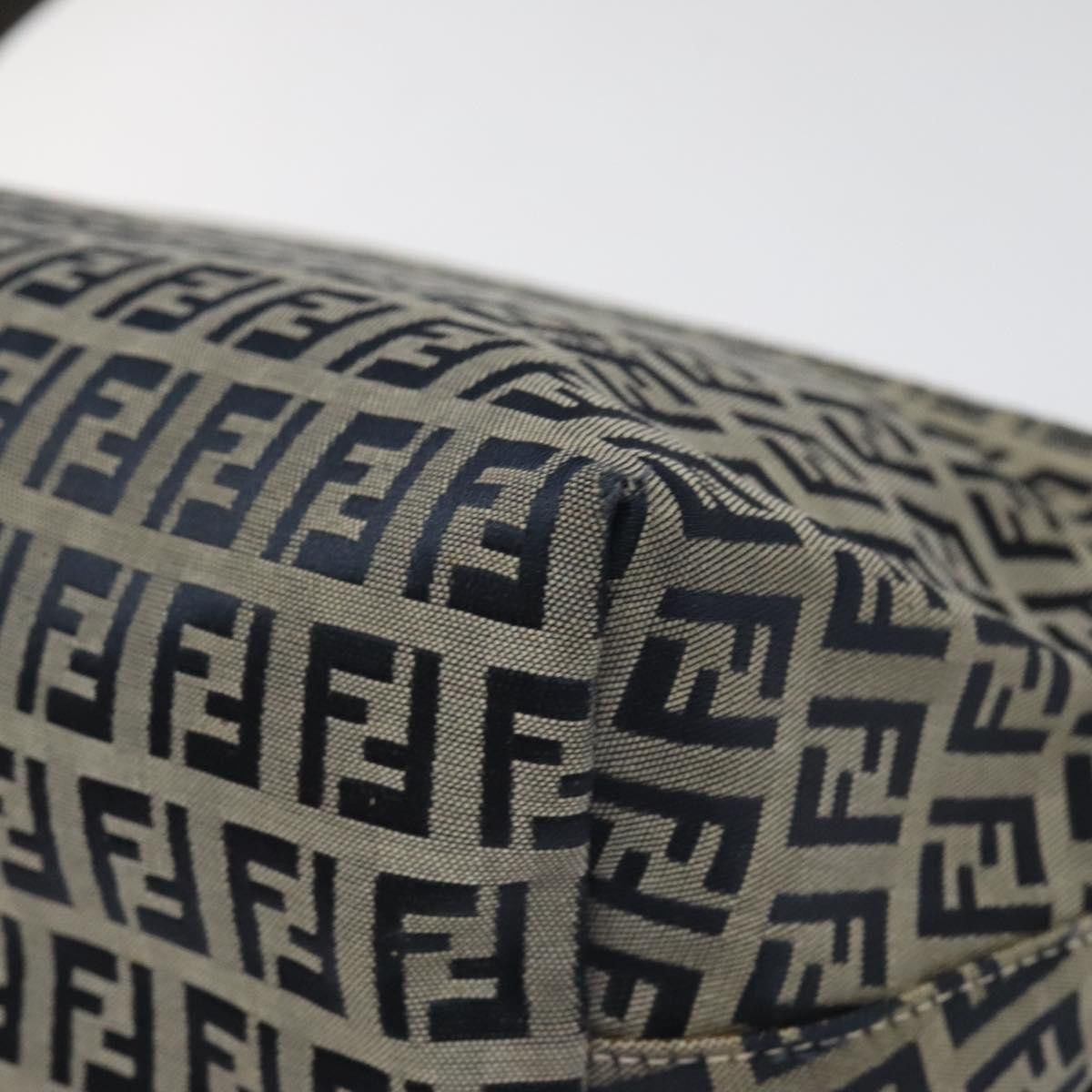 Fendi Zucchino Navy Canvas Shoulder Bag (Pre-Owned) Size ONE SIZE - 11 Thumbnail