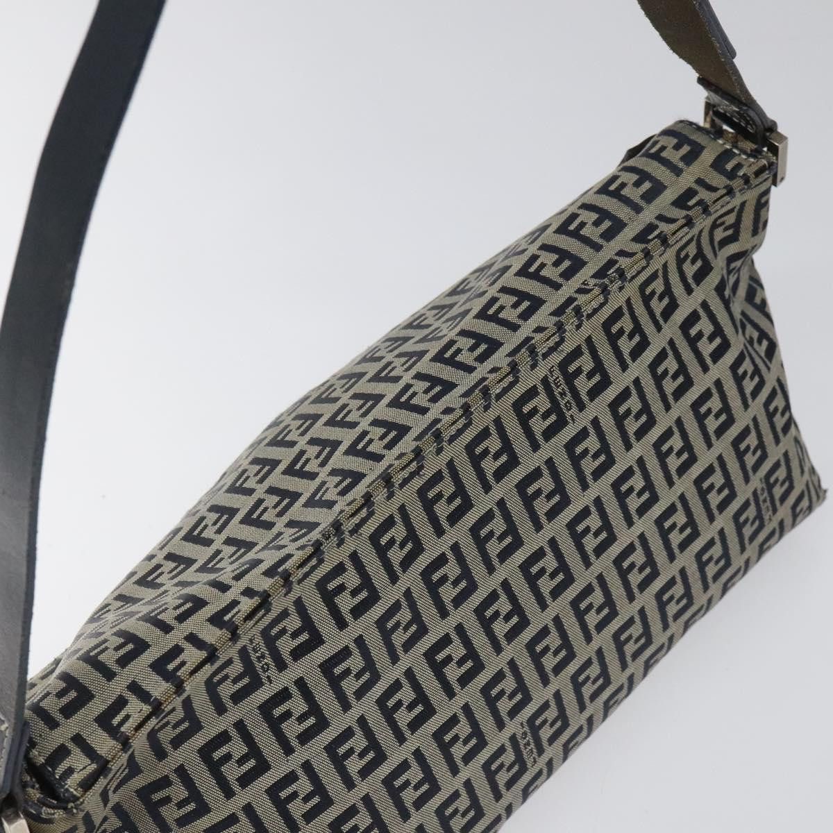 Fendi Zucchino Navy Canvas Shoulder Bag (Pre-Owned) Size ONE SIZE - 5 Thumbnail