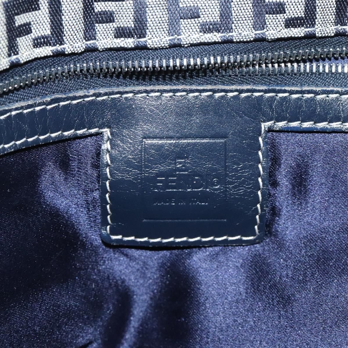 Fendi Zucchino Navy Canvas Shoulder Bag (Pre-Owned) Size ONE SIZE - 16 Thumbnail