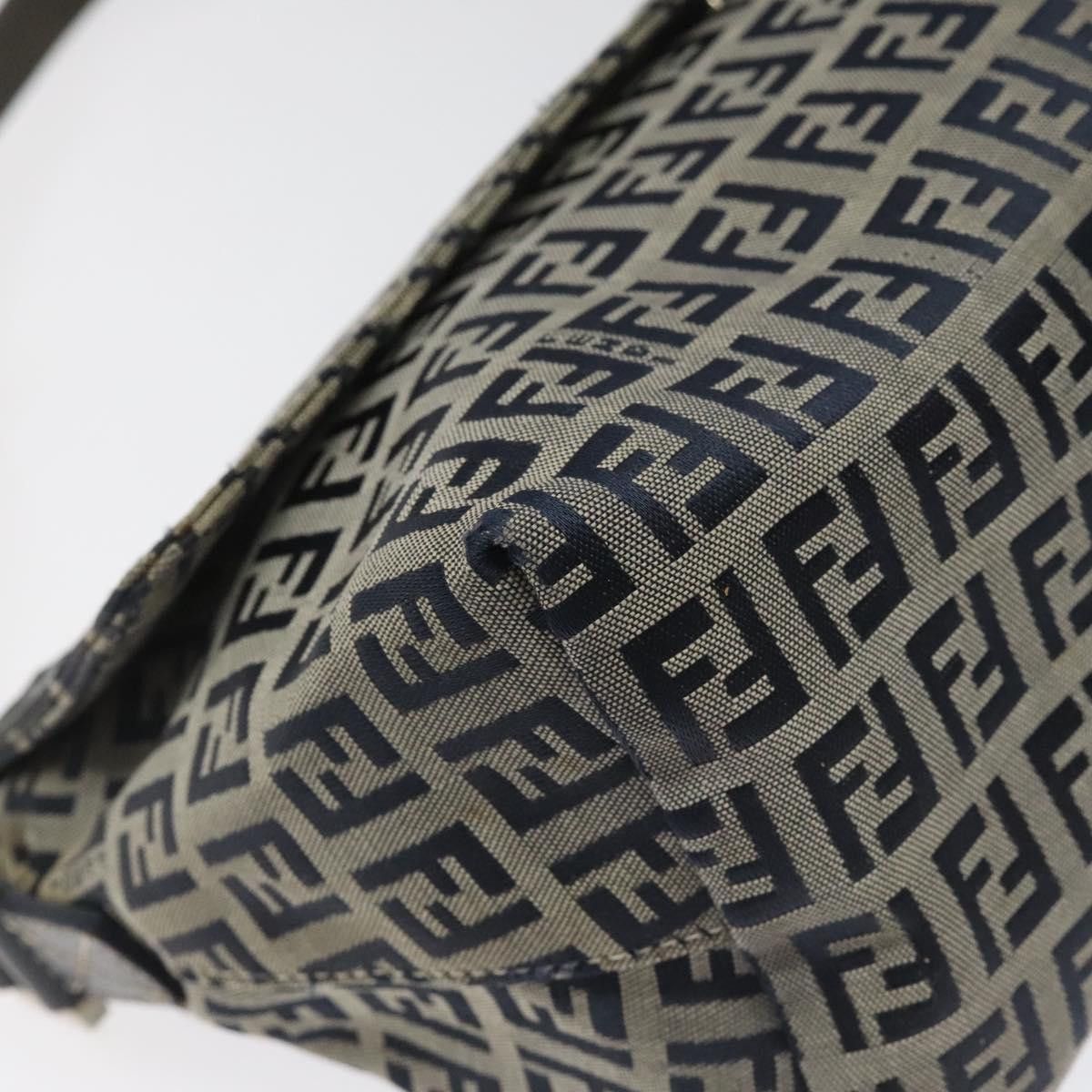 Fendi Zucchino Navy Canvas Shoulder Bag (Pre-Owned) Size ONE SIZE - 10 Thumbnail