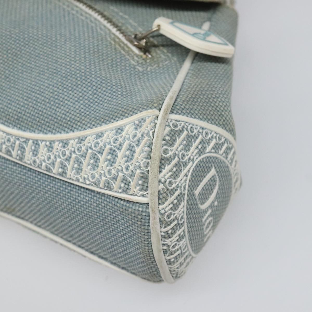 Dior Trotter Blue Canvas Shoulder Bag (Pre-Owned) Size ONE SIZE - 9 Thumbnail