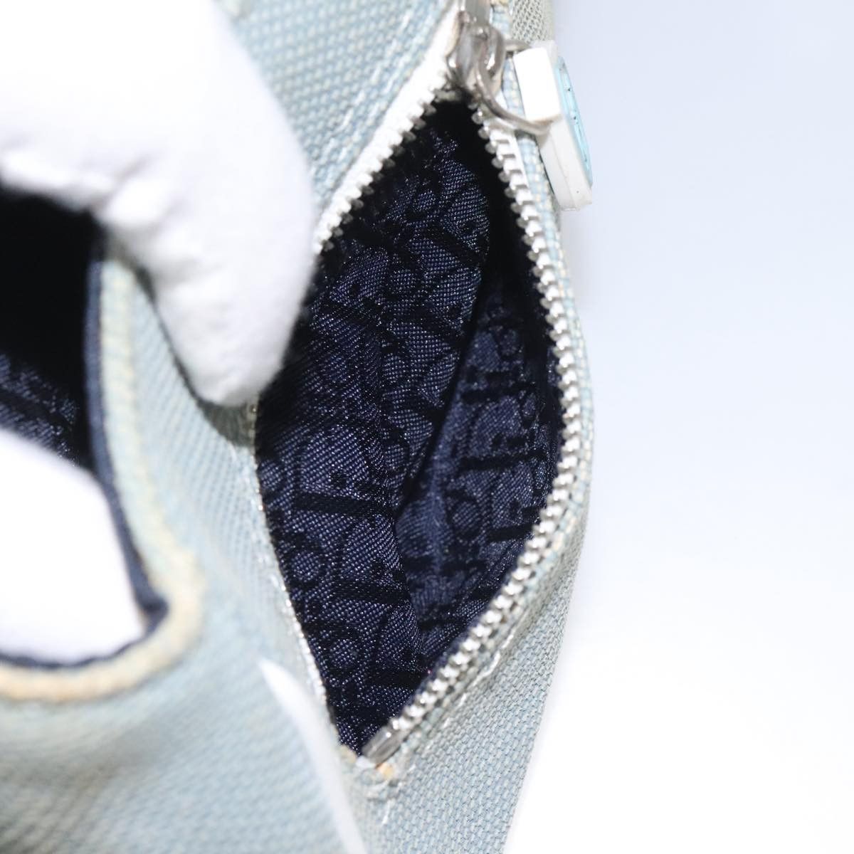 Dior Trotter Blue Canvas Shoulder Bag (Pre-Owned) Size ONE SIZE - 20 Thumbnail