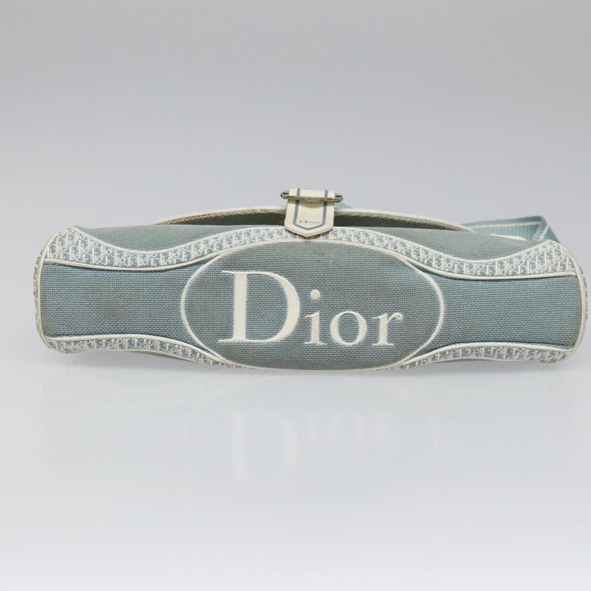 Dior Trotter Blue Canvas Shoulder Bag (Pre-Owned) Size ONE SIZE - 8 Thumbnail