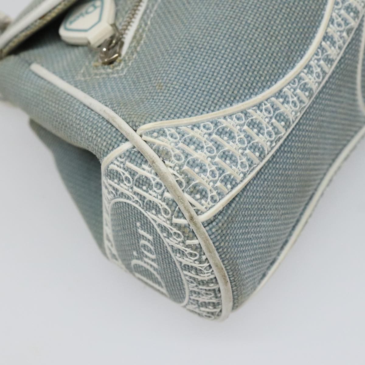 Dior Trotter Blue Canvas Shoulder Bag (Pre-Owned) Size ONE SIZE - 10 Thumbnail