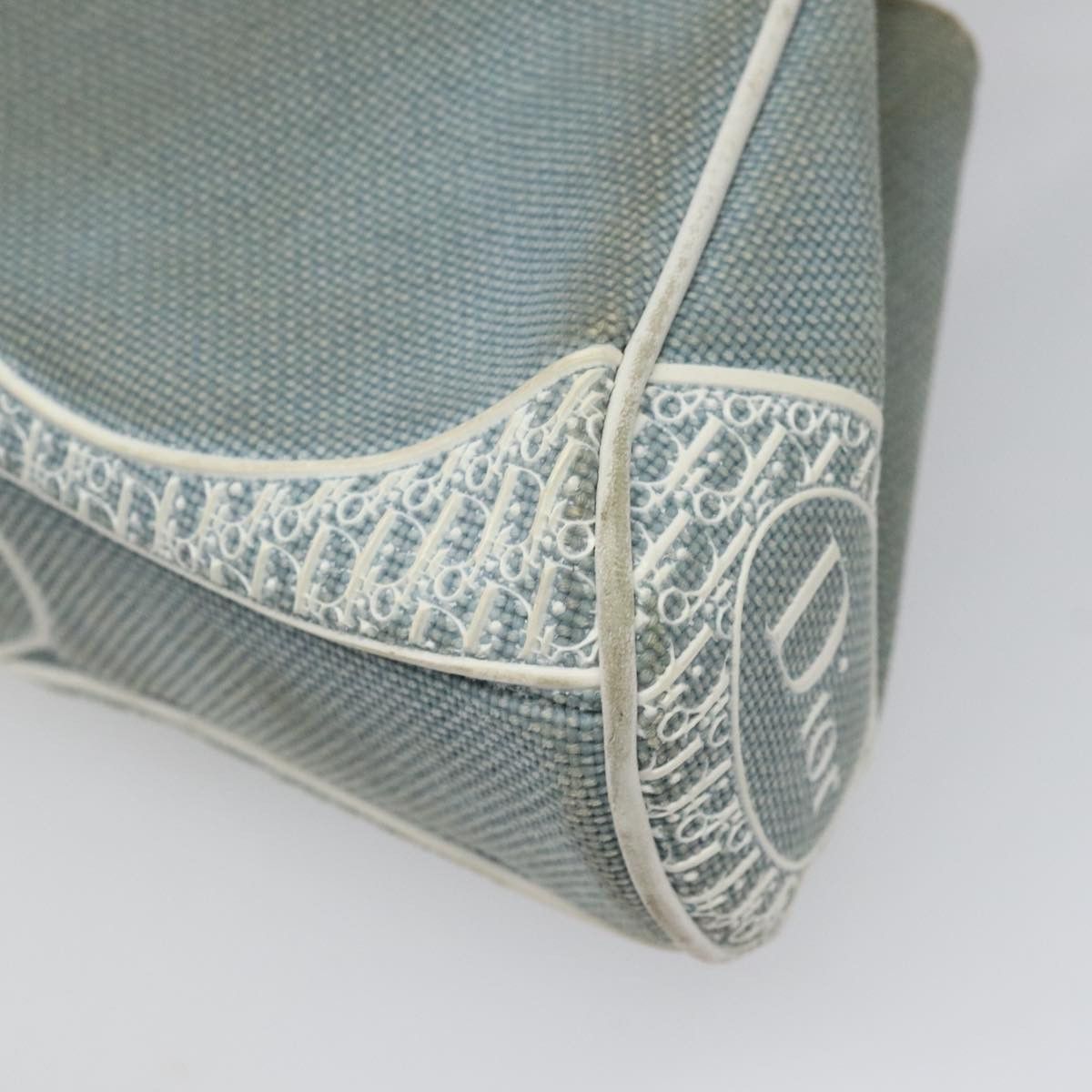 Dior Trotter Blue Canvas Shoulder Bag (Pre-Owned) Size ONE SIZE - 11 Thumbnail
