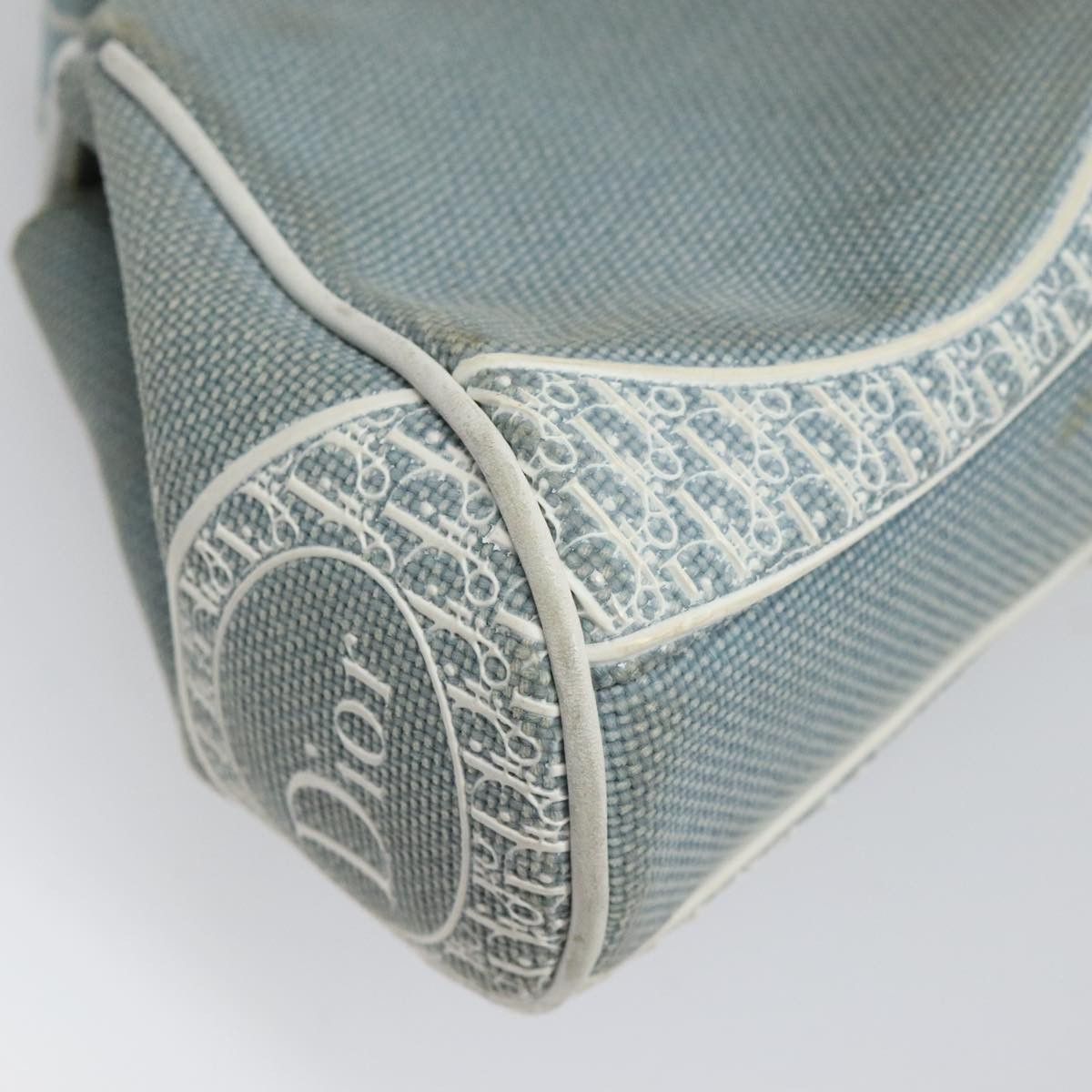 Dior Trotter Blue Canvas Shoulder Bag (Pre-Owned) Size ONE SIZE - 12 Thumbnail