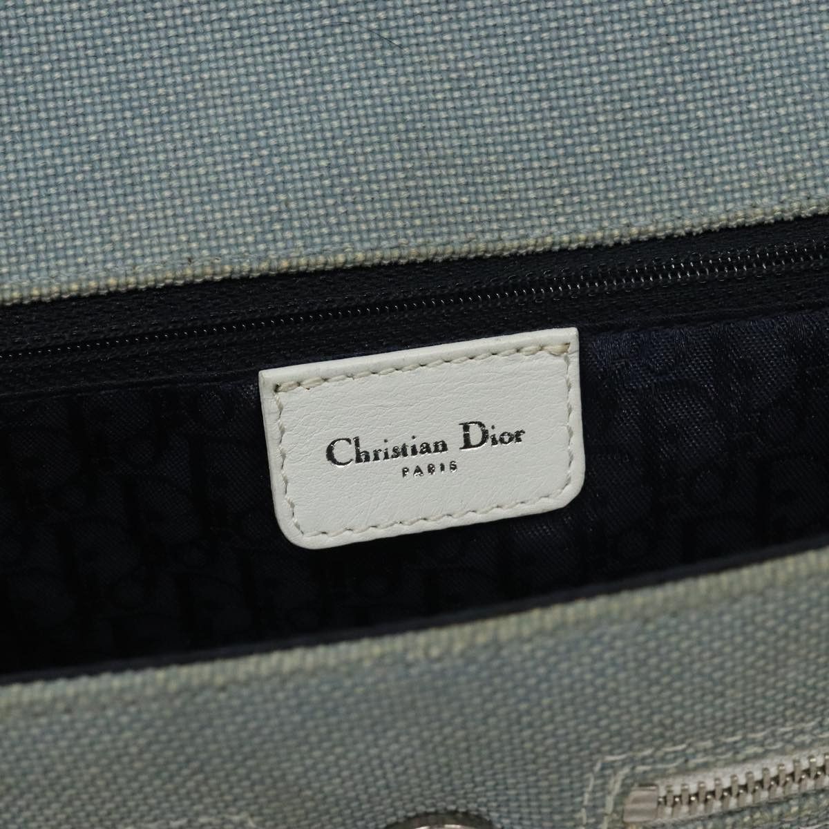 Dior Trotter Blue Canvas Shoulder Bag (Pre-Owned) Size ONE SIZE - 15 Thumbnail