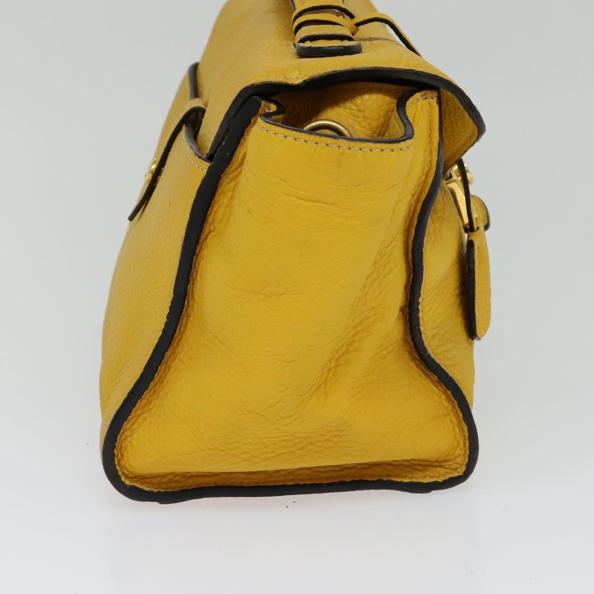 Prada Daino Yellow Leather Handbag (Pre-Owned) Size ONE SIZE - 4 Thumbnail
