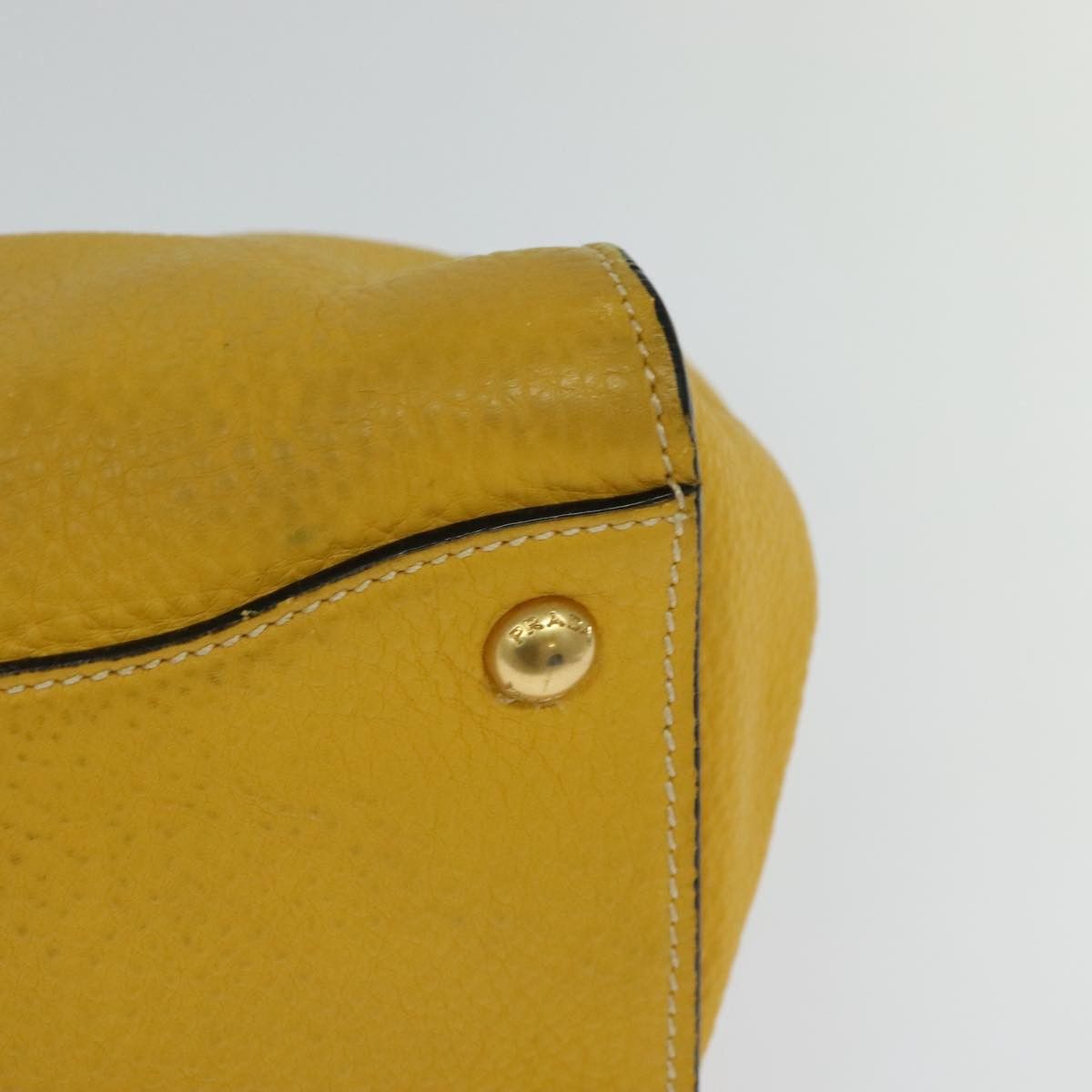 Prada Daino Yellow Leather Handbag (Pre-Owned) Size ONE SIZE - 13 Thumbnail