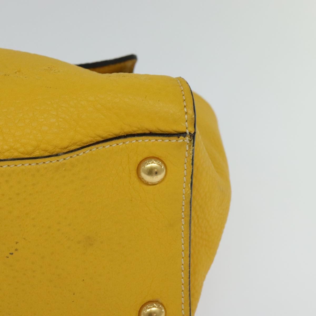 Prada Daino Yellow Leather Handbag (Pre-Owned) Size ONE SIZE - 11 Thumbnail