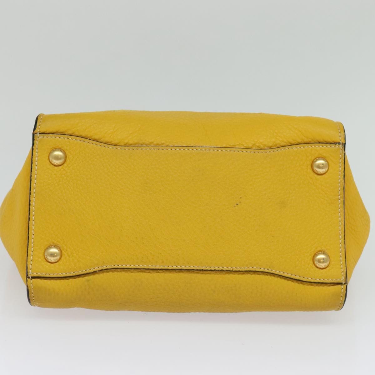 Prada Daino Yellow Leather Handbag (Pre-Owned) Size ONE SIZE - 9 Thumbnail