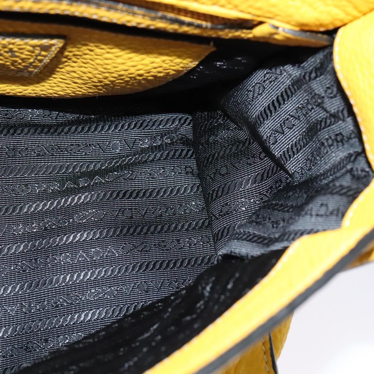 Prada Daino Yellow Leather Handbag (Pre-Owned) Size ONE SIZE - 19 Thumbnail