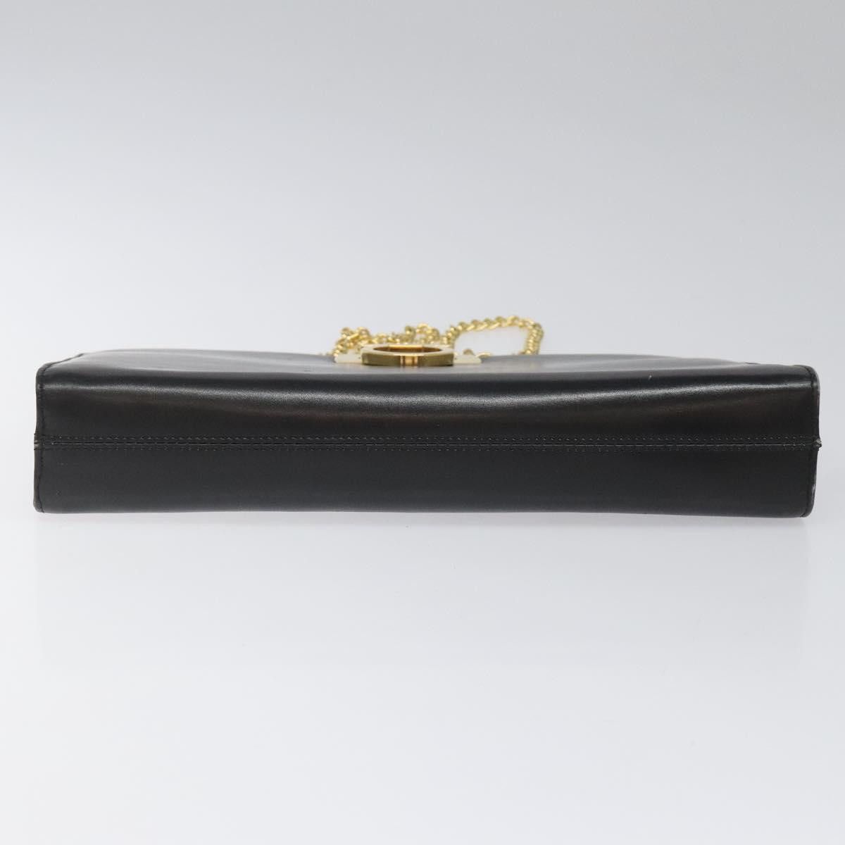 Salvatore Ferragamo Gancini Black Leather Shoulder Bag (Pre-Owned) Size ONE SIZE - 9 Thumbnail