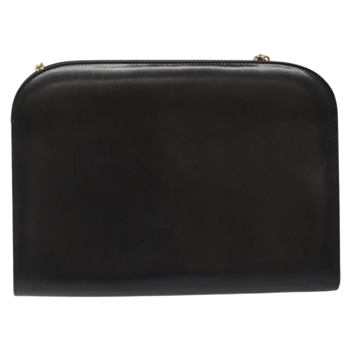 Salvatore Ferragamo Gancini Black Leather Shoulder Bag (Pre-Owned) Size ONE SIZE - 2 Thumbnail