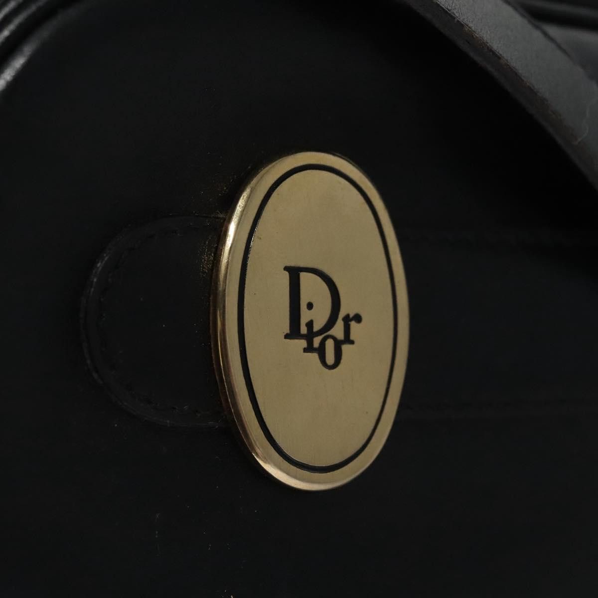 Dior Logo Black Leather Shoulder Bag (Pre-Owned) Size ONE SIZE - 14 Thumbnail