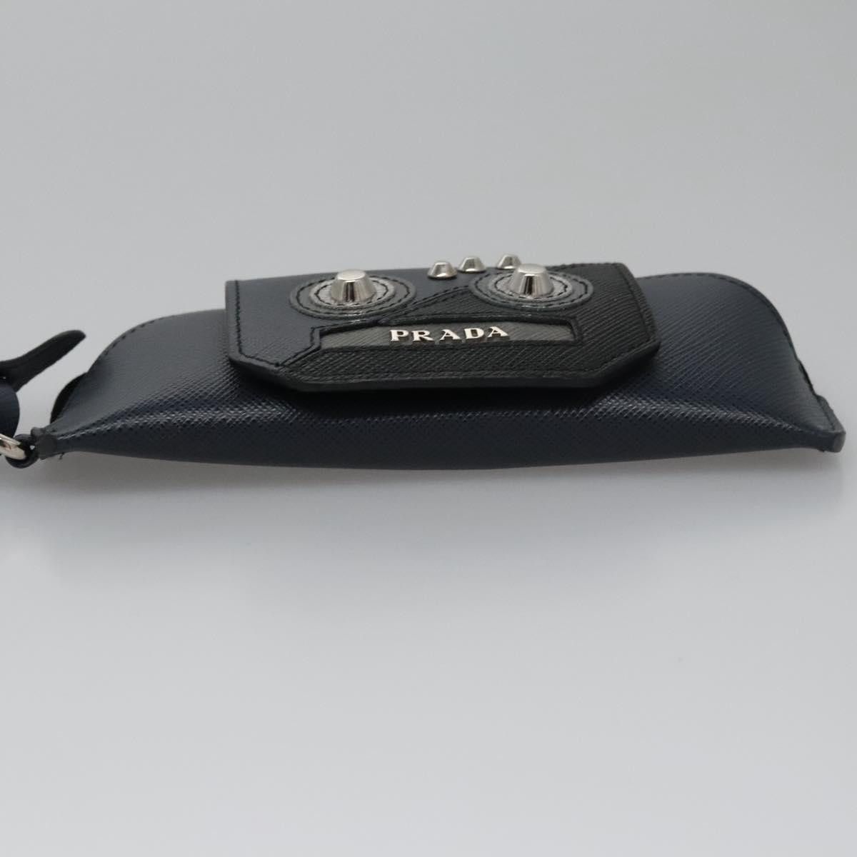 Prada -- Navy Leather Clutch Bag (Pre-Owned) Size ONE SIZE - 7 Thumbnail