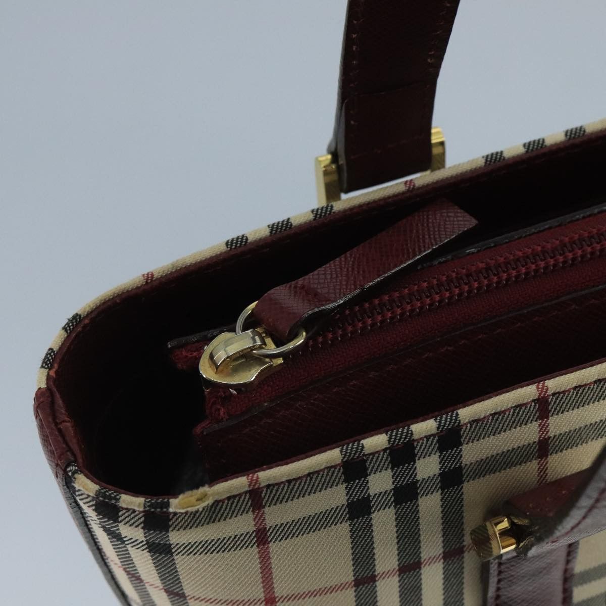 Burberry Nova Check Beige Canvas Tote Bag (Pre-Owned) Size ONE SIZE - 11 Thumbnail