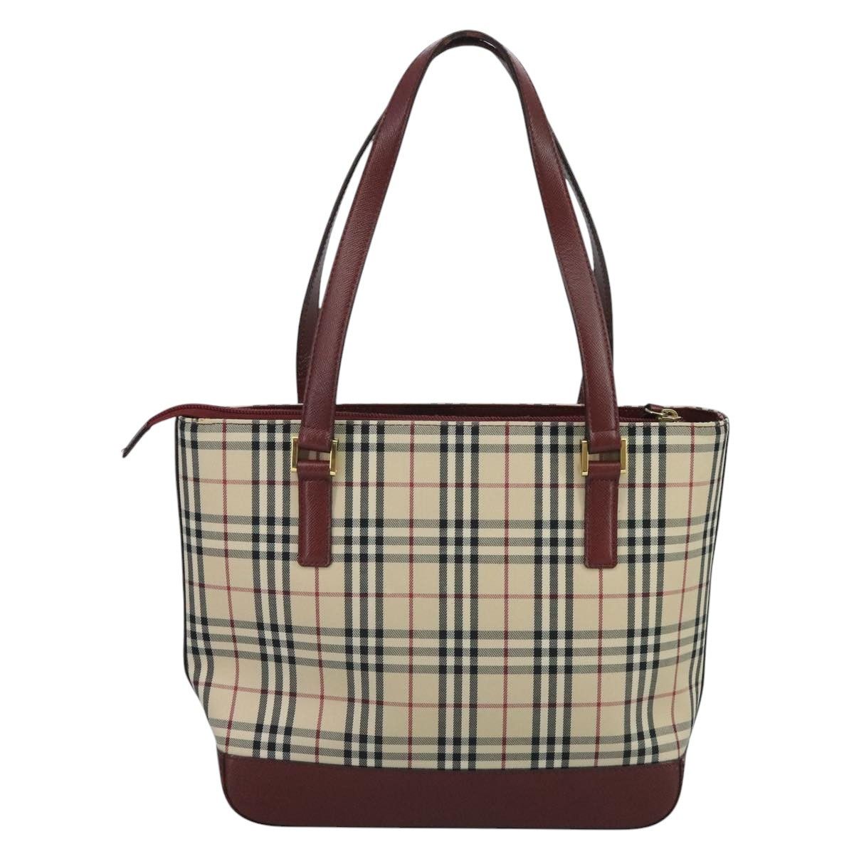 Burberry Nova Check Beige Canvas Tote Bag (Pre-Owned) Size ONE SIZE - 2 Thumbnail