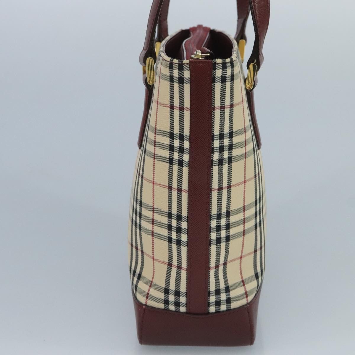 Burberry Nova Check Beige Canvas Tote Bag (Pre-Owned) Size ONE SIZE - 3 Thumbnail