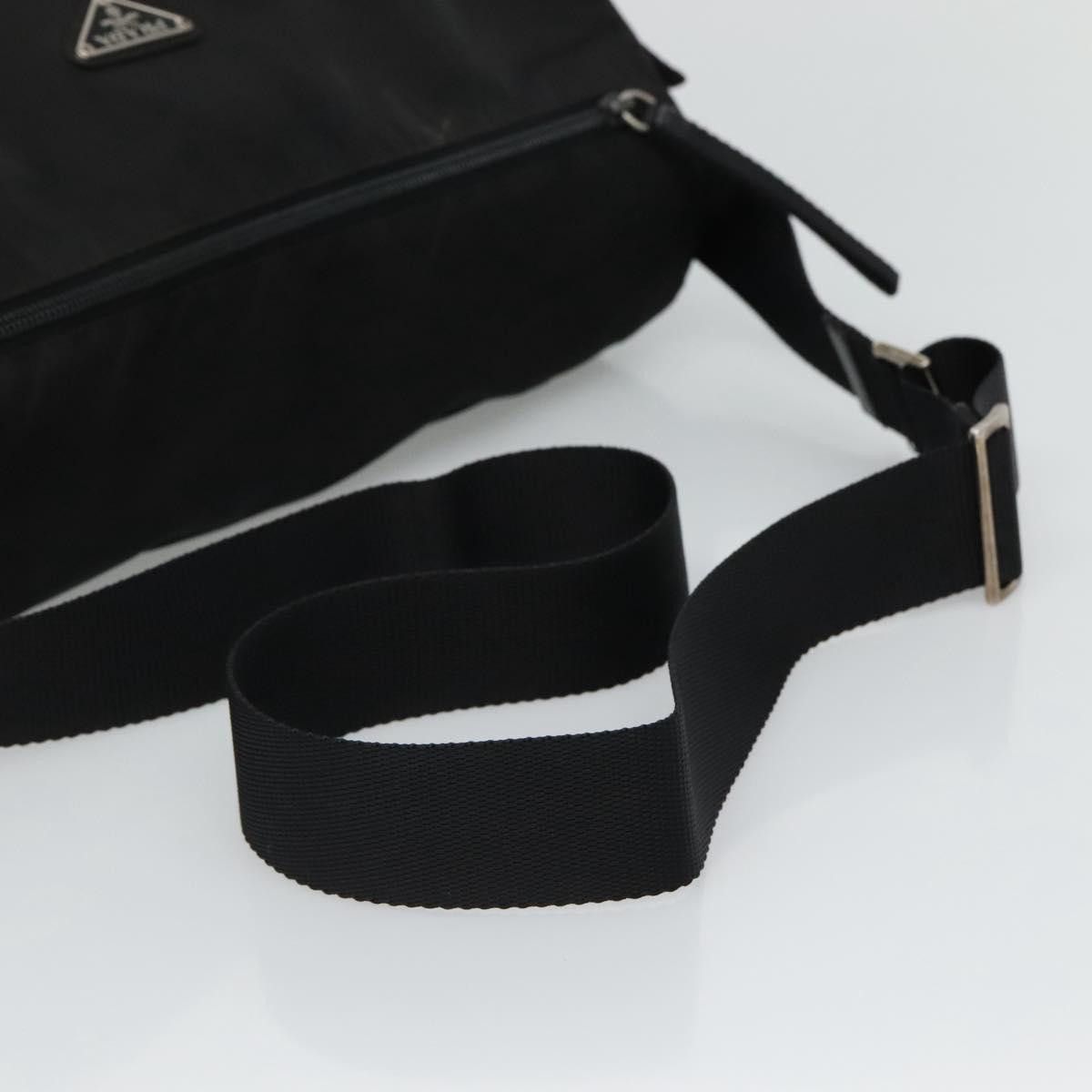Prada Vela Black Synthetic Shoulder Bag (Pre-Owned) Size ONE SIZE - 7 Thumbnail
