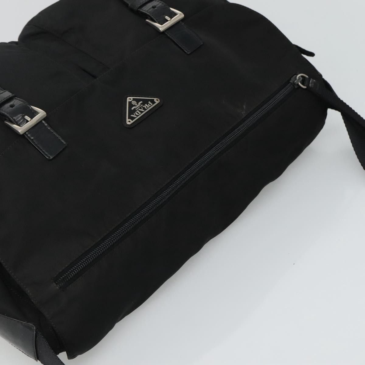 Prada Vela Black Synthetic Shoulder Bag (Pre-Owned) Size ONE SIZE - 6 Thumbnail