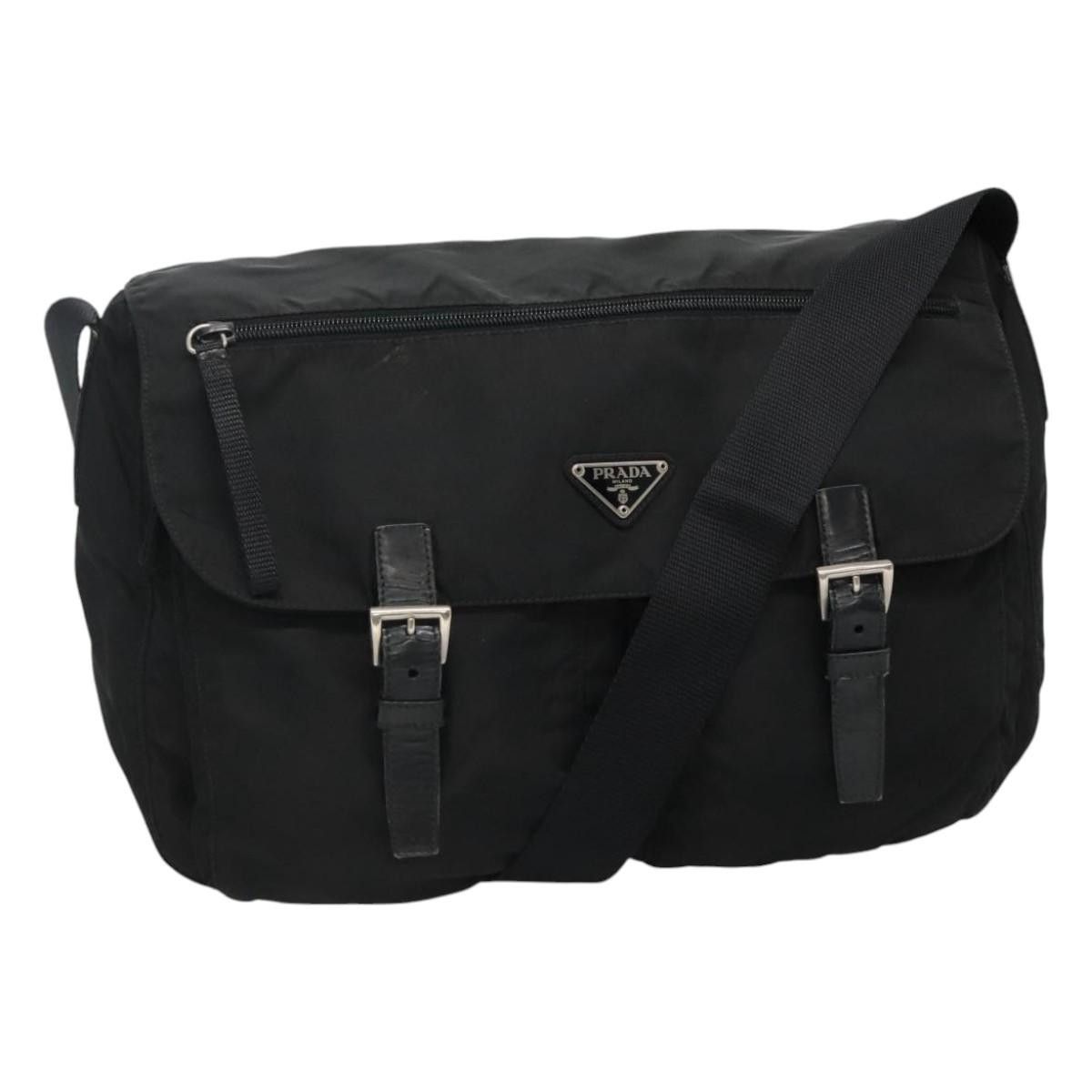 Prada Vela Black Synthetic Shoulder Bag (Pre-Owned) Size ONE SIZE - 3 Thumbnail