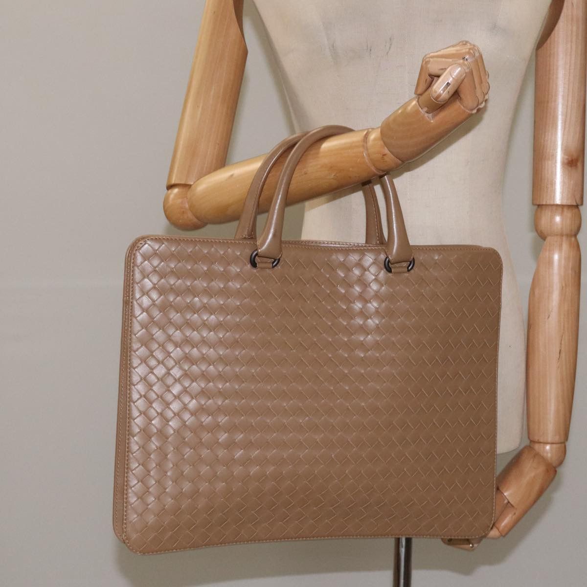 Bottega Veneta Intrecciato Beige Leather Briefcase Bag (Pre-Owned) Size ONE SIZE - 15 Thumbnail