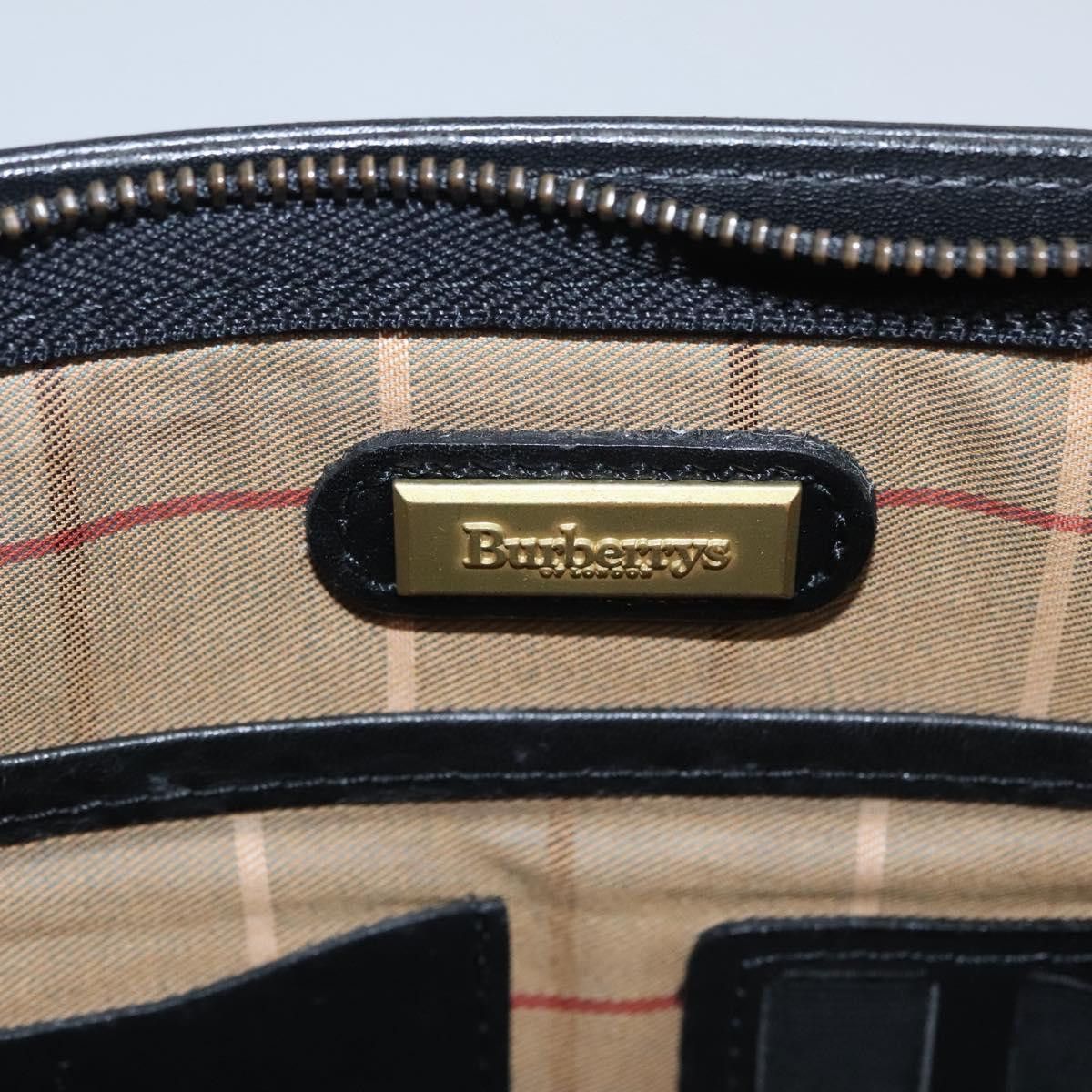 Burberry Check Link Black Leather Clutch Bag (Pre-Owned) Size ONE SIZE - 19 Thumbnail