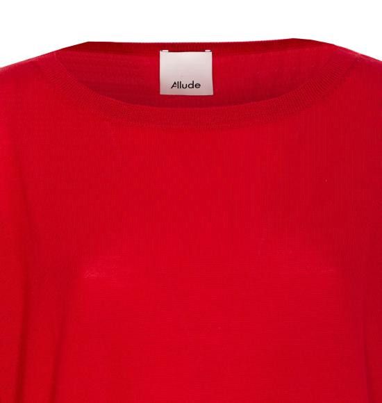 Allude ALLUDE Women Sweater 64013 465 Red Size L / US 10 / IT 46 - 4 Thumbnail