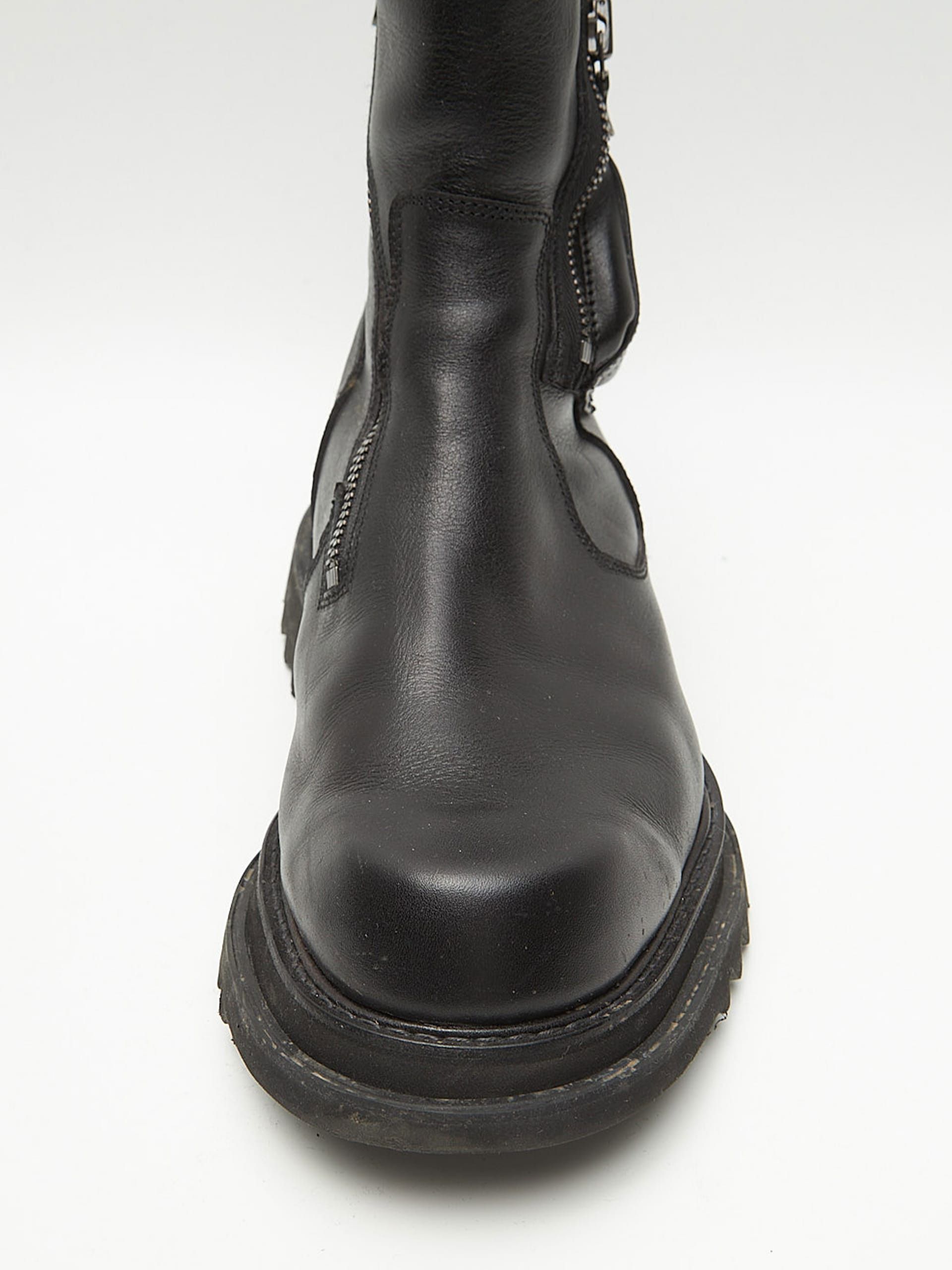 Julius Black Pockets Detailed Leather High Top Boots Size US 12.5 / EU 45-46 - 5 Thumbnail