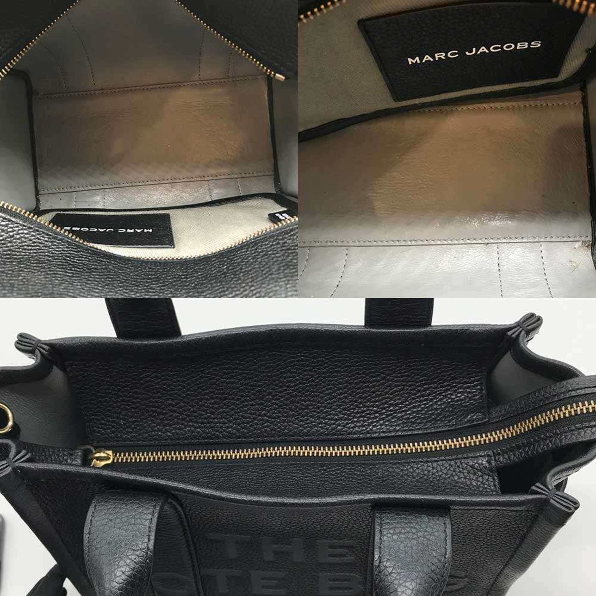 Marc Jacobs MARC JACOBS THE TOTE LEATHER BLACK Size ONE SIZE - 5 Thumbnail