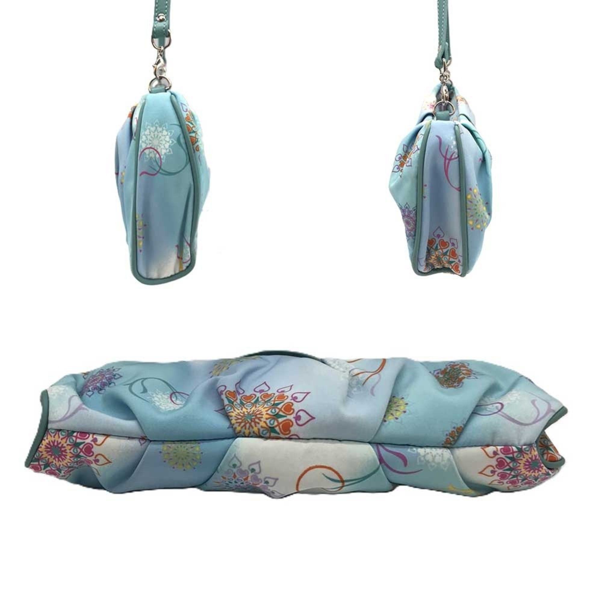Salvatore Ferragamo Salvatore Ferragamo Ferragamo pouch nylon sky blue FJ-21 6454 FERRAGAMO Size ONE SIZE - 4 Thumbnail
