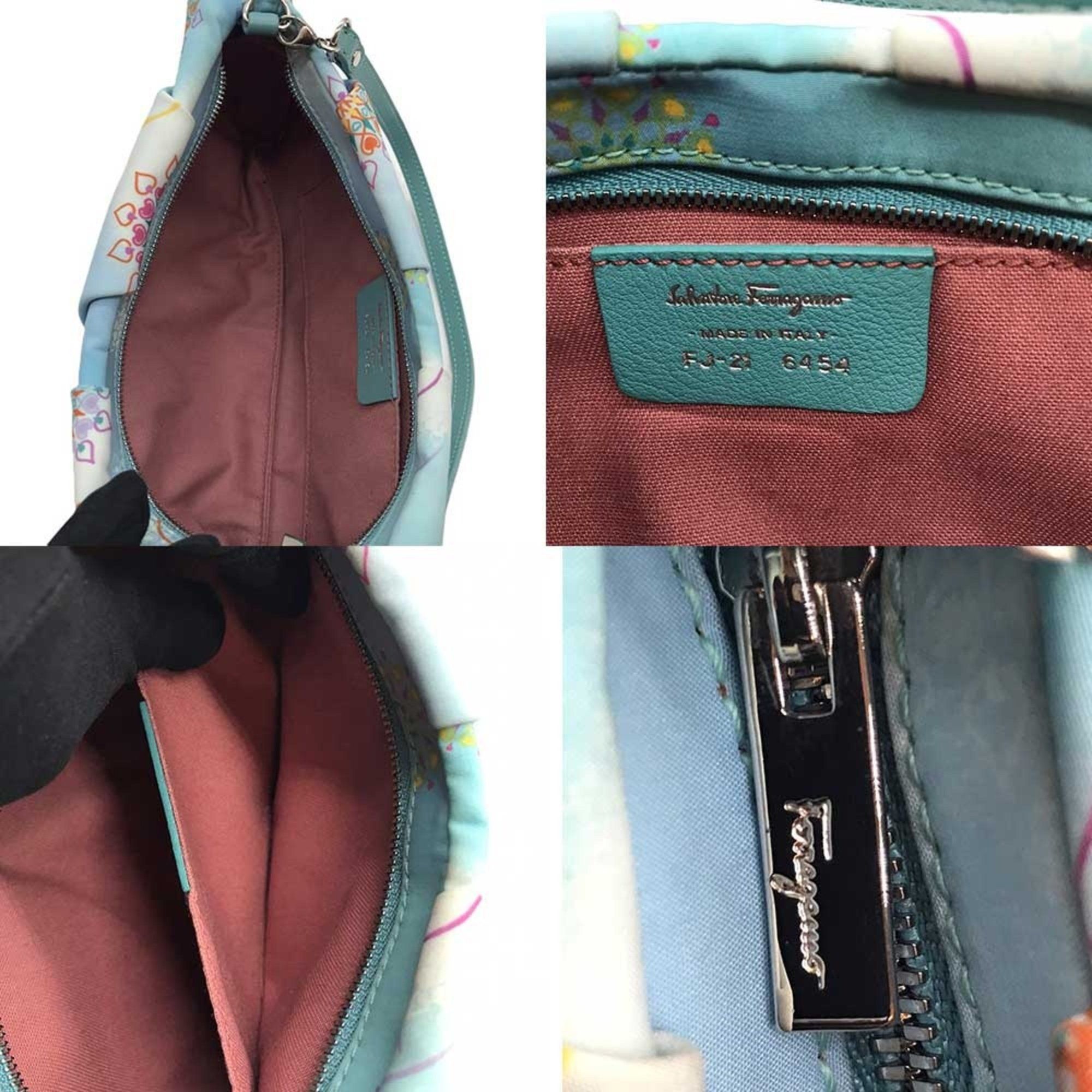 Salvatore Ferragamo Salvatore Ferragamo Ferragamo pouch nylon sky blue FJ-21 6454 FERRAGAMO Size ONE SIZE - 5 Thumbnail