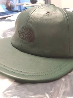 Supreme X North Face Green Leather Hat