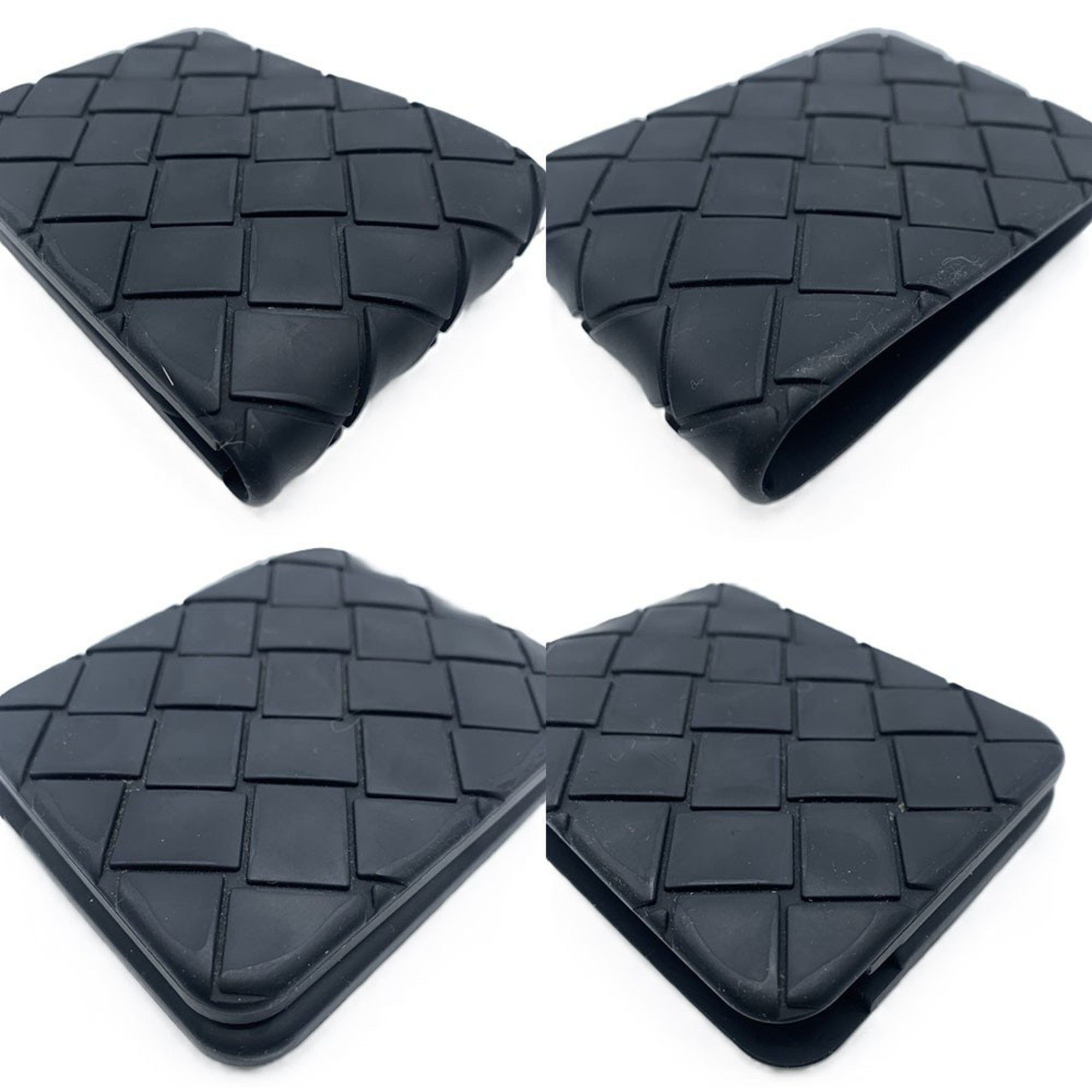 Bottega Veneta Bottega Veneta Intrecciato Bi-fold Wallet Black Rubber Men's BOTTEGA VENETA A Rank Size ONE SIZE - 4 Thumbnail