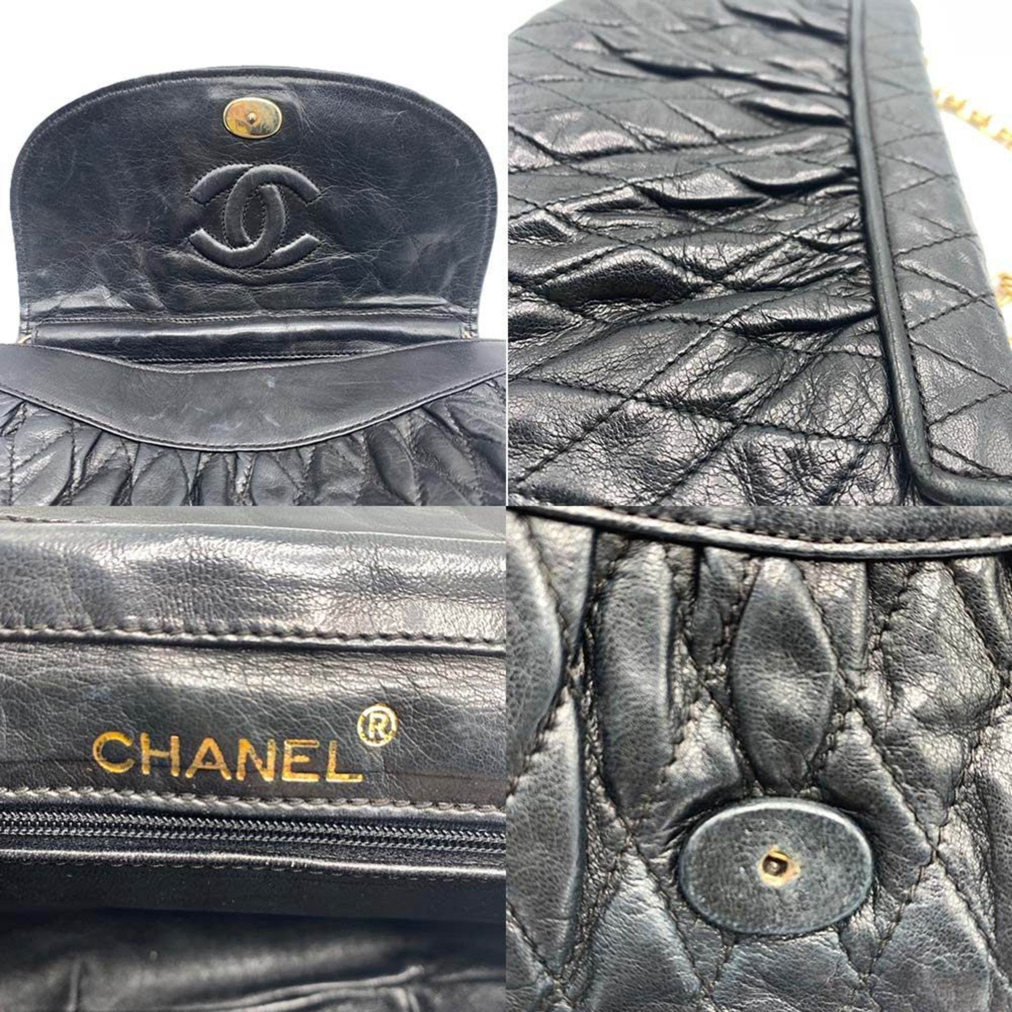 Chanel Chanel Chain Shoulder Bag Lambskin Half Moon CHANEL Size ONE SIZE - 4 Thumbnail