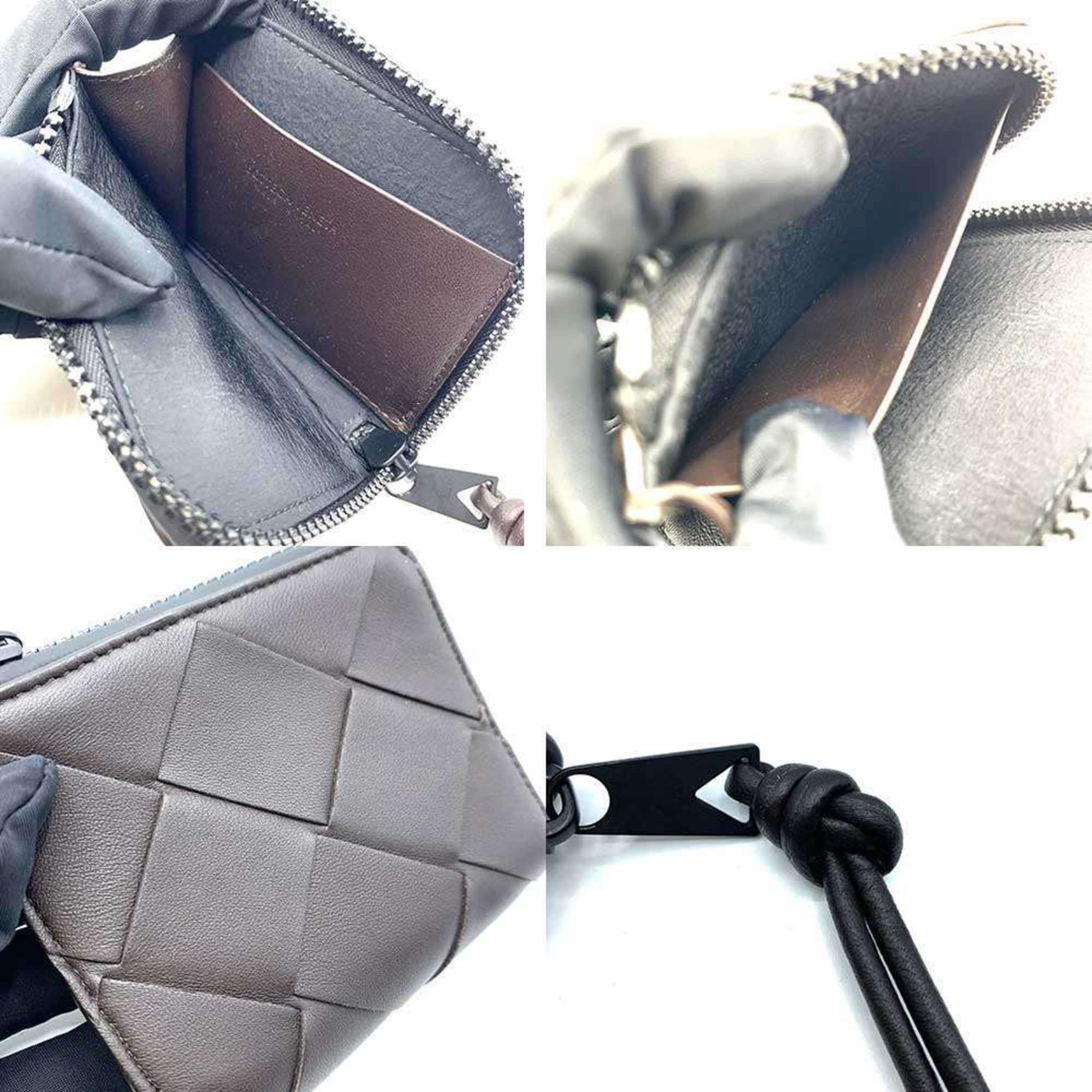 Bottega Veneta Maxi Intrecciato Wallet/Coin Case L-Shaped Black 639328 Men's BOTTEGA VENETA