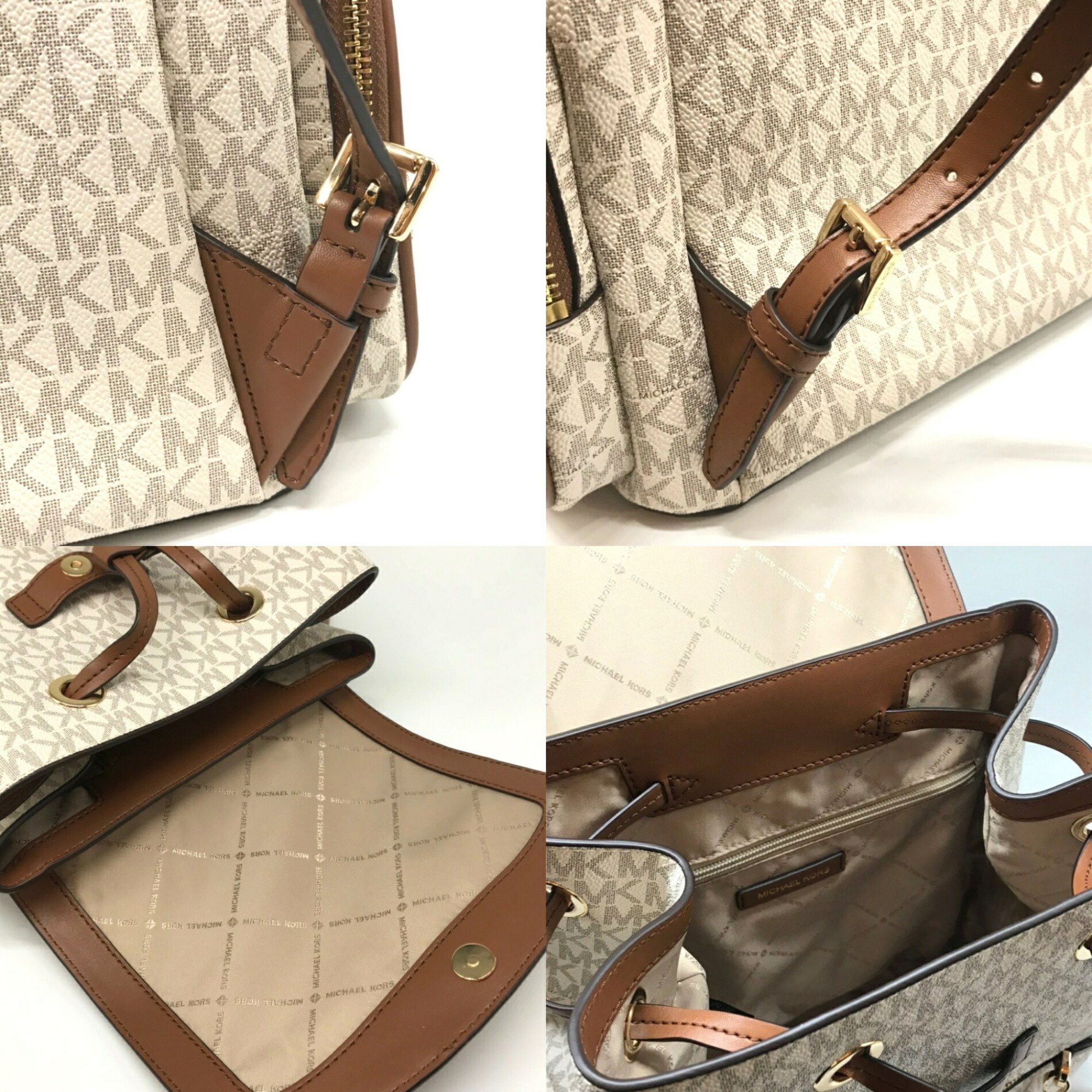 Michael Kors Michael Kors Chain Backpack Brown x Ivory JET SET ITEM 35T1GTTB3B MICHAEL KORS Size ONE SIZE - 6 Thumbnail