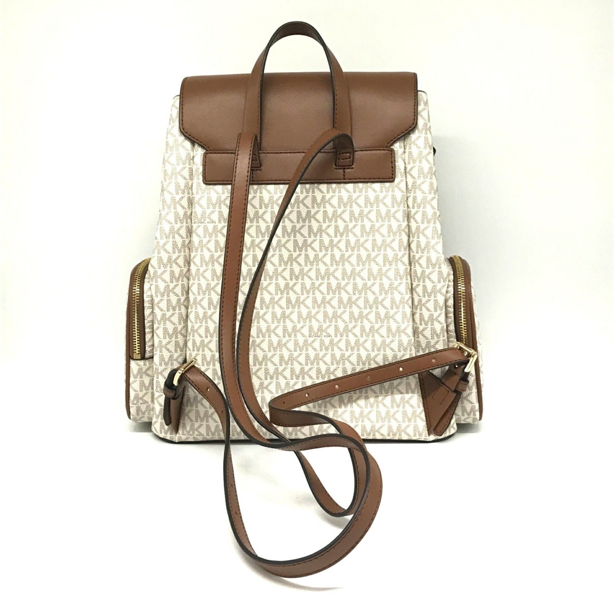 Michael Kors Michael Kors Chain Backpack Brown x Ivory JET SET ITEM 35T1GTTB3B MICHAEL KORS Size ONE SIZE - 2 Thumbnail