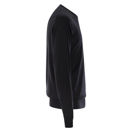 John Smedley JOHN SMEDLEY Men Sweater HATFIELD BLACK Size US XL / EU 56 / 4 - 3 Thumbnail