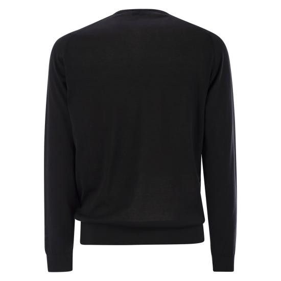 John Smedley JOHN SMEDLEY Men Sweater HATFIELD BLACK Size US XL / EU 56 / 4 - 2 Thumbnail