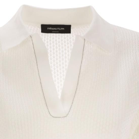 Fabiana Filippi FABIANA FILIPPI Women Sweater MAD275F486 WHITE Size M / US 6-8 / IT 42-44 - 4 Thumbnail