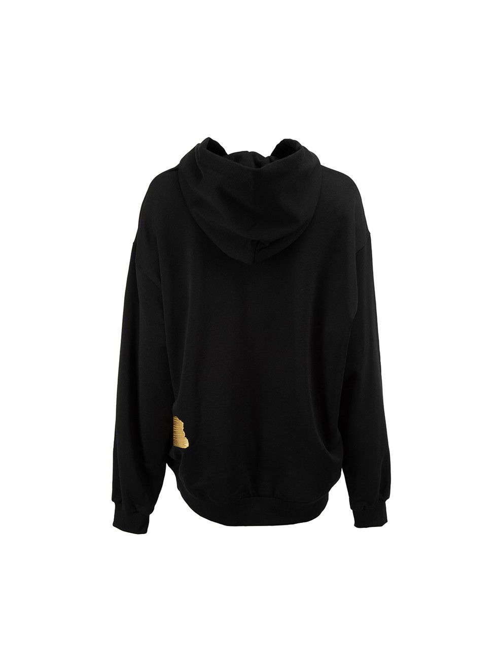 Dolce & Gabbana Black Cotton Gold Realtà Parallela Print Hoodie Size L / US 10 / IT 46 - 3 Thumbnail