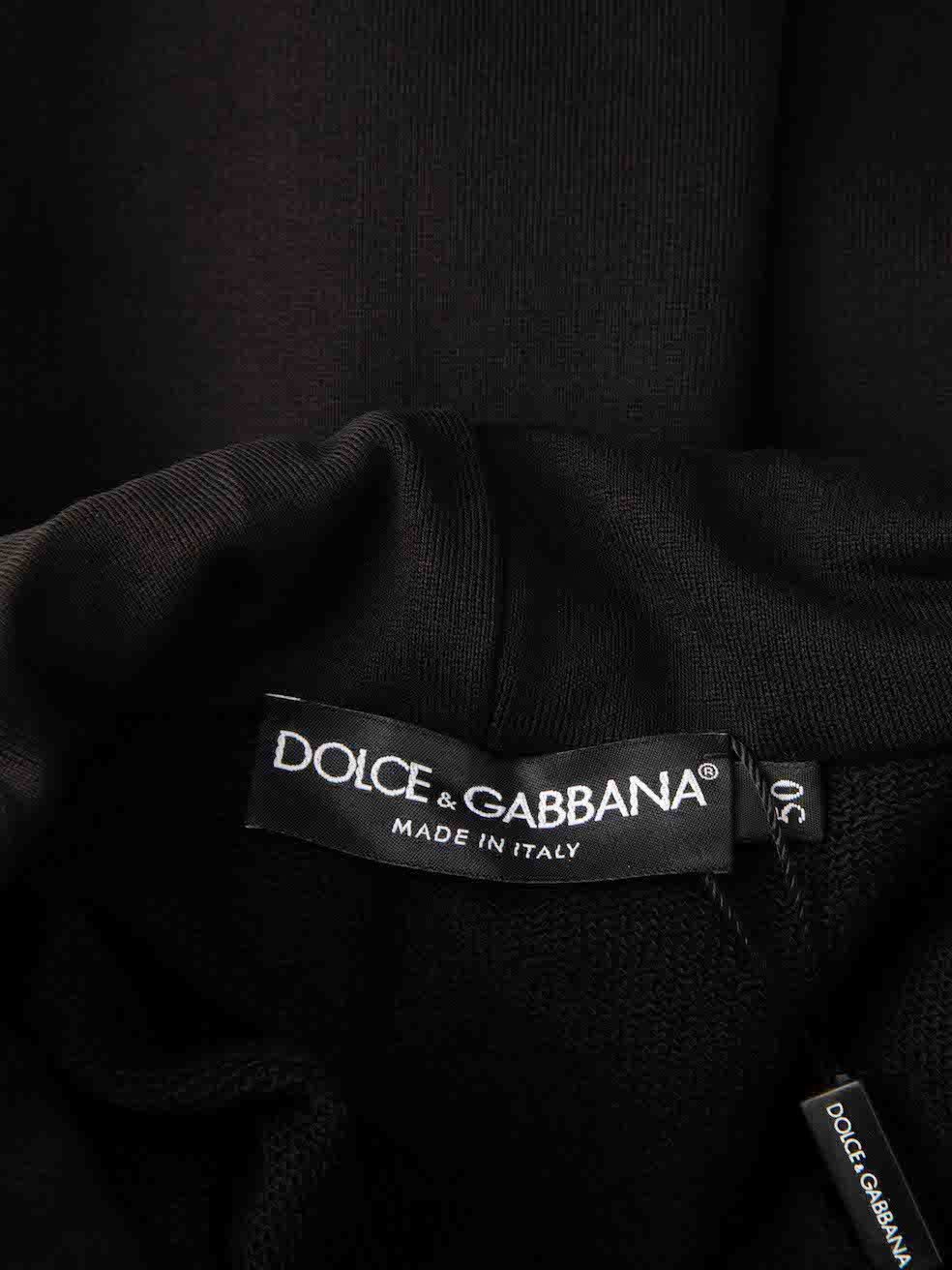 Dolce & Gabbana Black Cotton Gold Realtà Parallela Print Hoodie Size L / US 10 / IT 46 - 4 Thumbnail