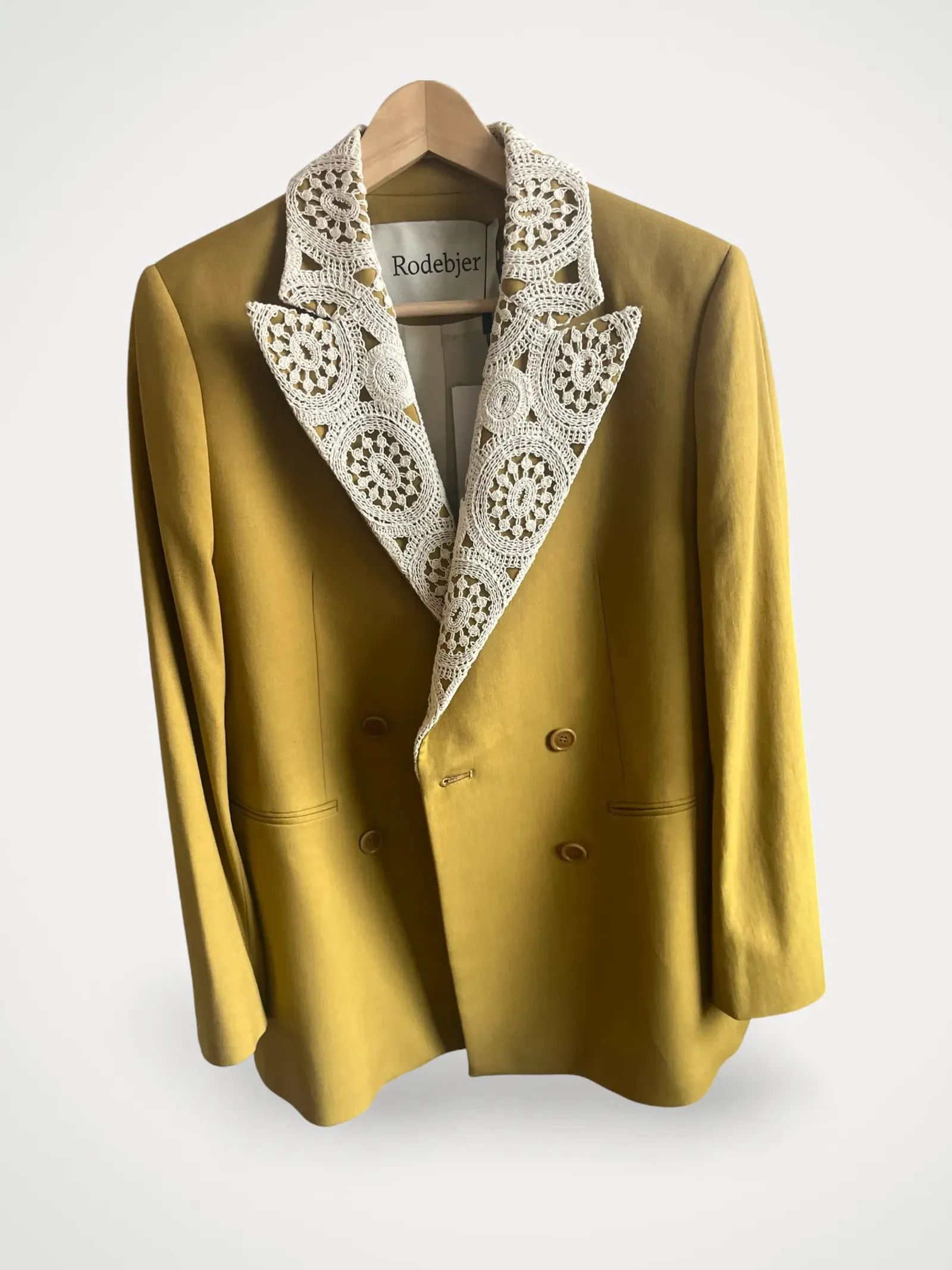Rodebjer Rodebjer Rodebjer cromo crochet color 3017 mustard Blazer Size S / US 4 / IT 40 - 2 Thumbnail