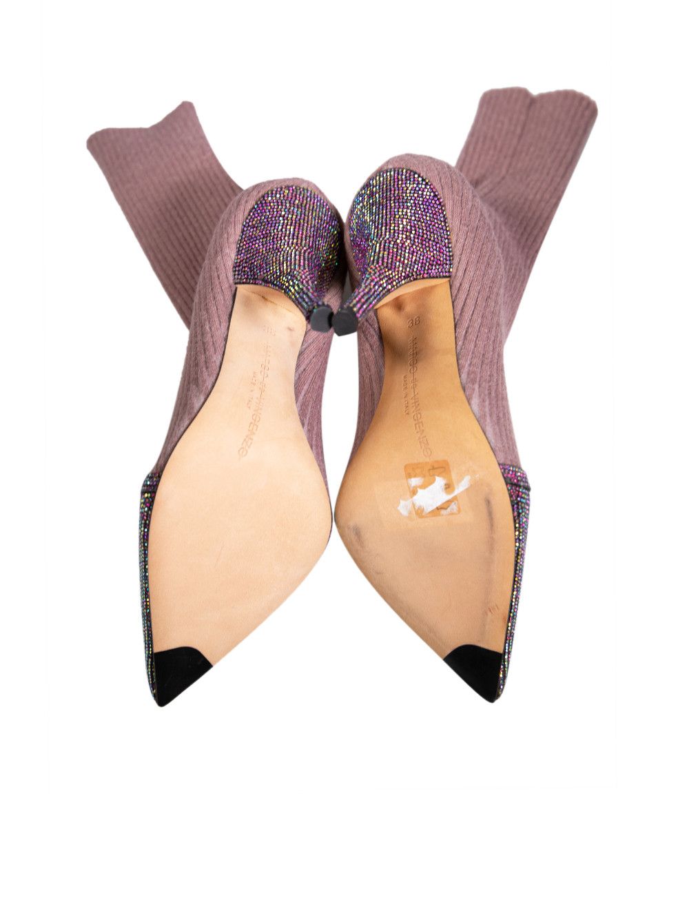 Other Purple Knit Crystal Sock Boots Size US 7.5 / IT 37.5 - 6 Thumbnail
